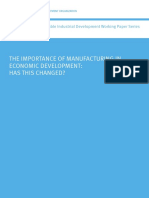 The Importance of Manufacturing in Economic Development - Has This Hanged (Unido, 2016)