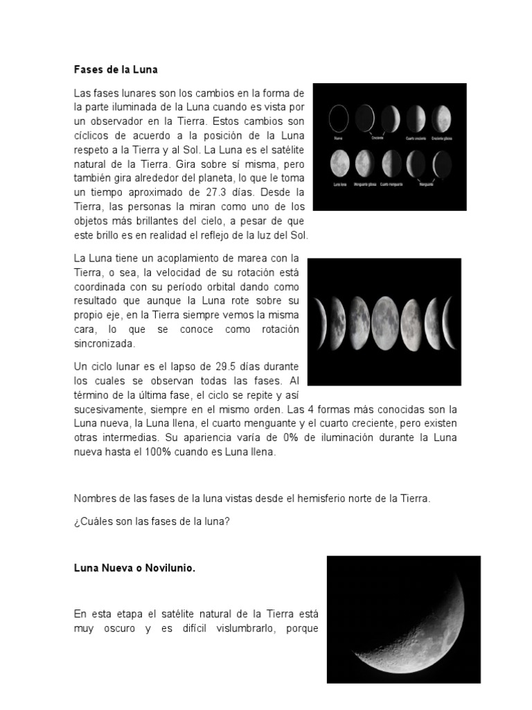 Fases de la Luna y su Significado | PDF | Luna | Tierra