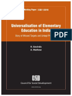 Universalisation of Elementary Education in India Prof Govinda