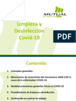 Presentación Limpieza y Desinfección Frente Al COVID-19