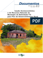 Caracterização Socioeconômica e de Recursos Naturais Do Município de Natividade-TO para Fins de Desenvolvimento Rural