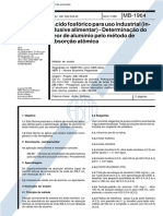 NBR 08424 MB 1964 - Acido Fosforico para Uso Industrial (Inclusive Alimentar) - Determinacao Do T