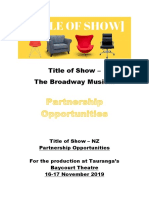 Title of Show The Musical, Partnership Opportunities