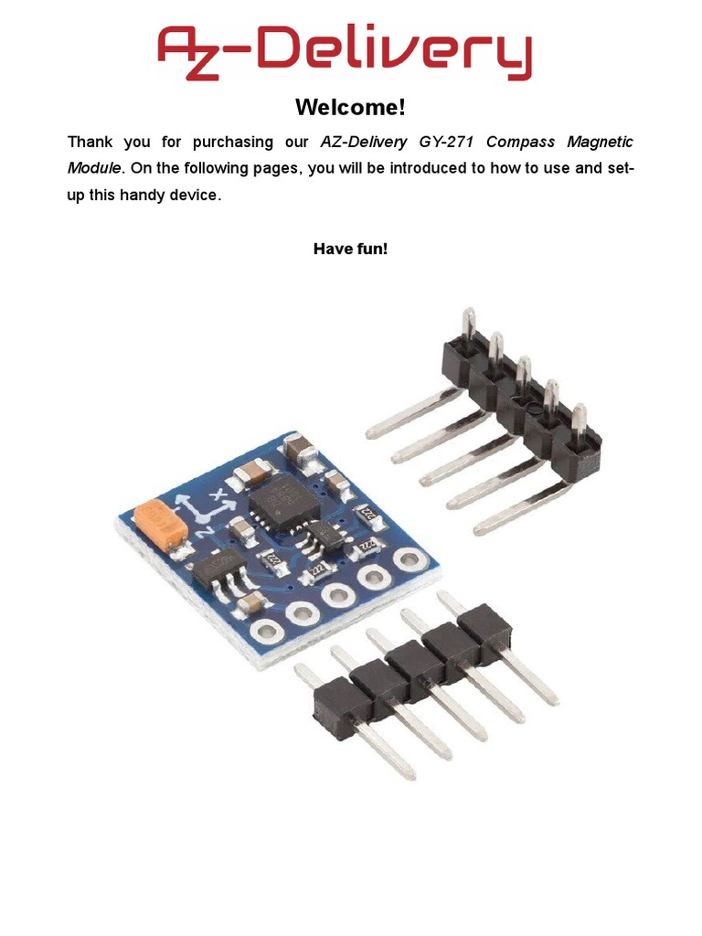 GY-271 Compass Module Guide | PDF | Analog To Digital Converter | Sensor