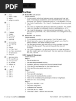 Quiz Oral Quiz: Student B's Own Answers