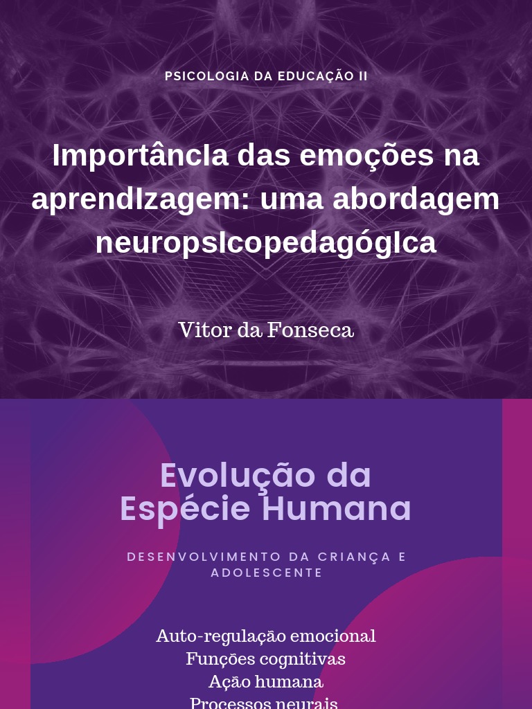 Emoções e Aprendizagem na Educação | PDF | Emoções | Aprendizado