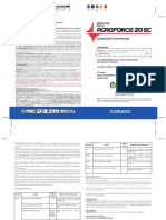 AGROFORCE 20 SC folleto insecticida fipronil