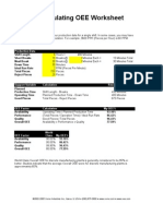 Calculating OEE Worksheet