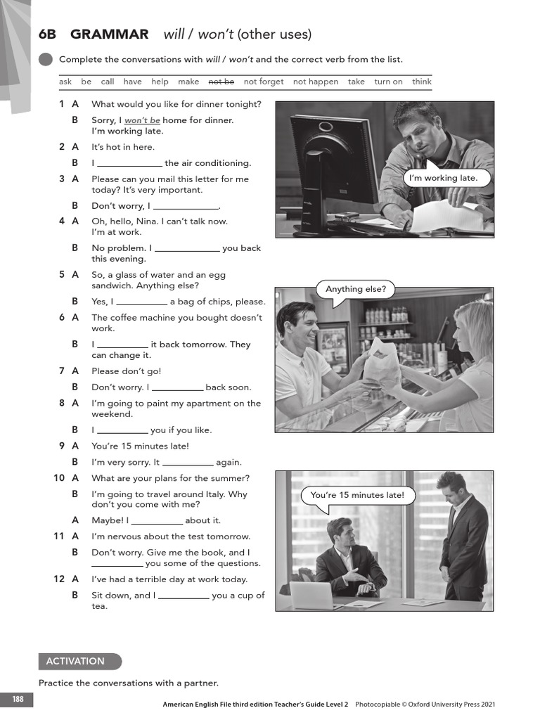 AEF3e Level 2 TG PCM Grammar 6B | PDF