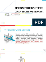 Merekonstruksi Teks Laporan Hasil Observasi