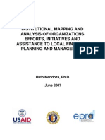 Institutional Mapping and Analysis of Organizations' Efforts, Initiatives and Assistance To Local
