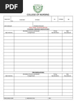 College of Nursing: Standing Ordered Medications