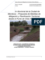 Situación Aluvional de La Ciudad de Mendoza - Propuesta de Medidas de Mitigación y Planificación Territorial Desde El Punto de Vista Hidrológico