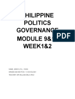 Philippine Politics Governance MODULE 9&10 WEEK1&2