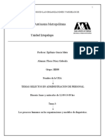 Los Procesos Humanos en Las Organizaciones y Modelos de Diagnóstico.