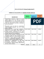 Archivo # Rúbrica de Corrección Primera Prueba Corta #1