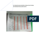 8.6.2.4 Dokumentasi Hasil Pemantauan Kontrol Peralatan Testing Dan Perawatan Secara Rutin