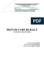 Dezvoltare Rurala - Note de Curs, Sinteze