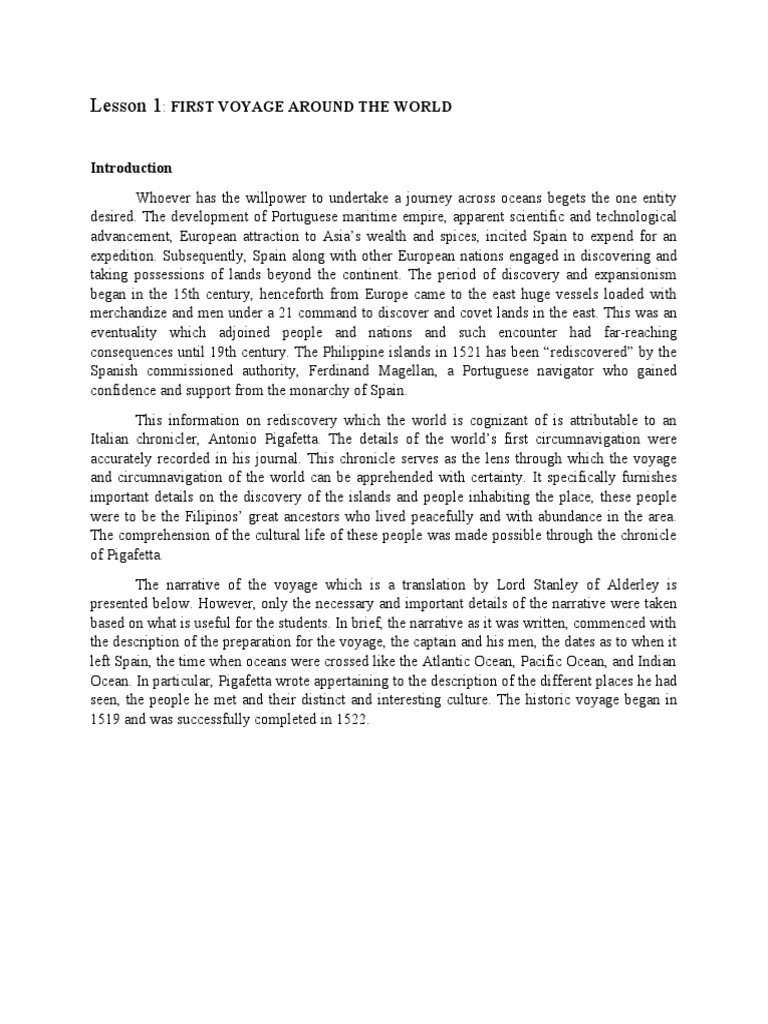 Introduction First Voyage | PDF | Social Science | Travel