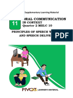SLM Oral Communication MELC 10