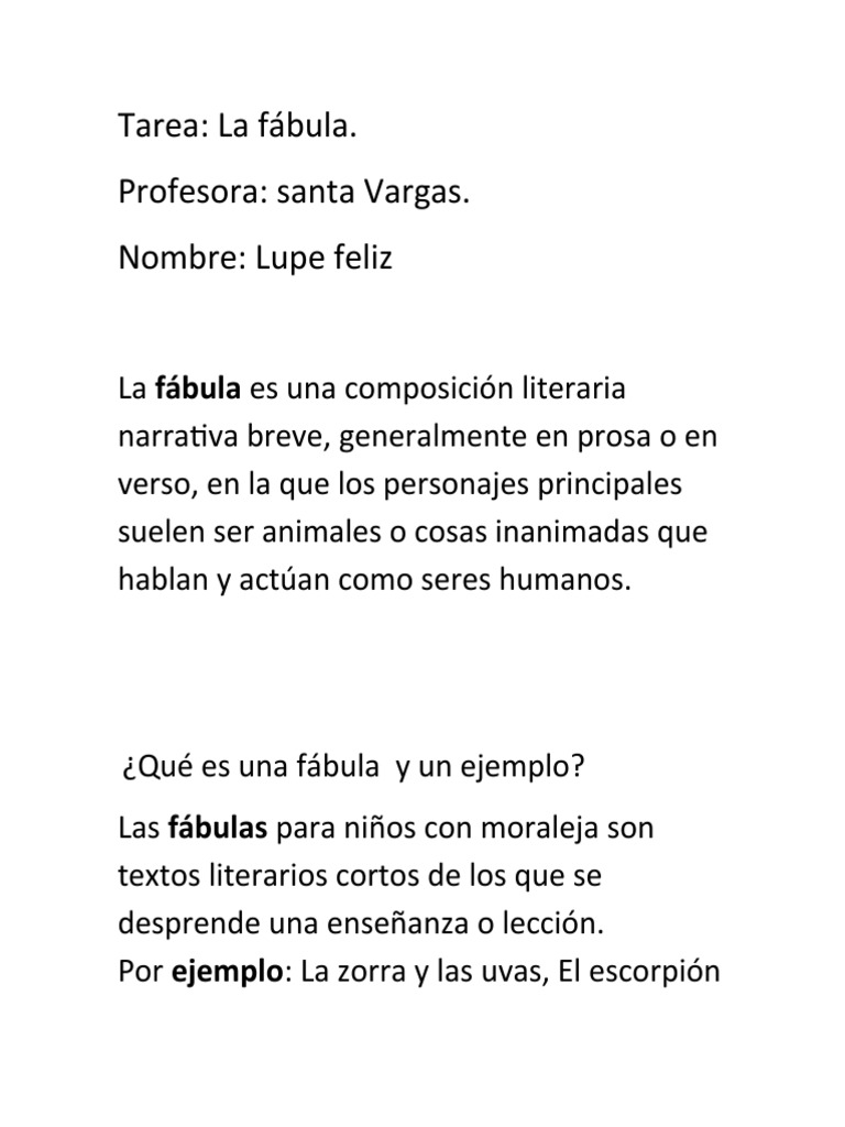 La Fabula Lengua Española PDF