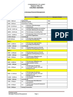 Course Agenda: Course Title: Training On The Barangay Financial Management Date: July 1-5, 2019