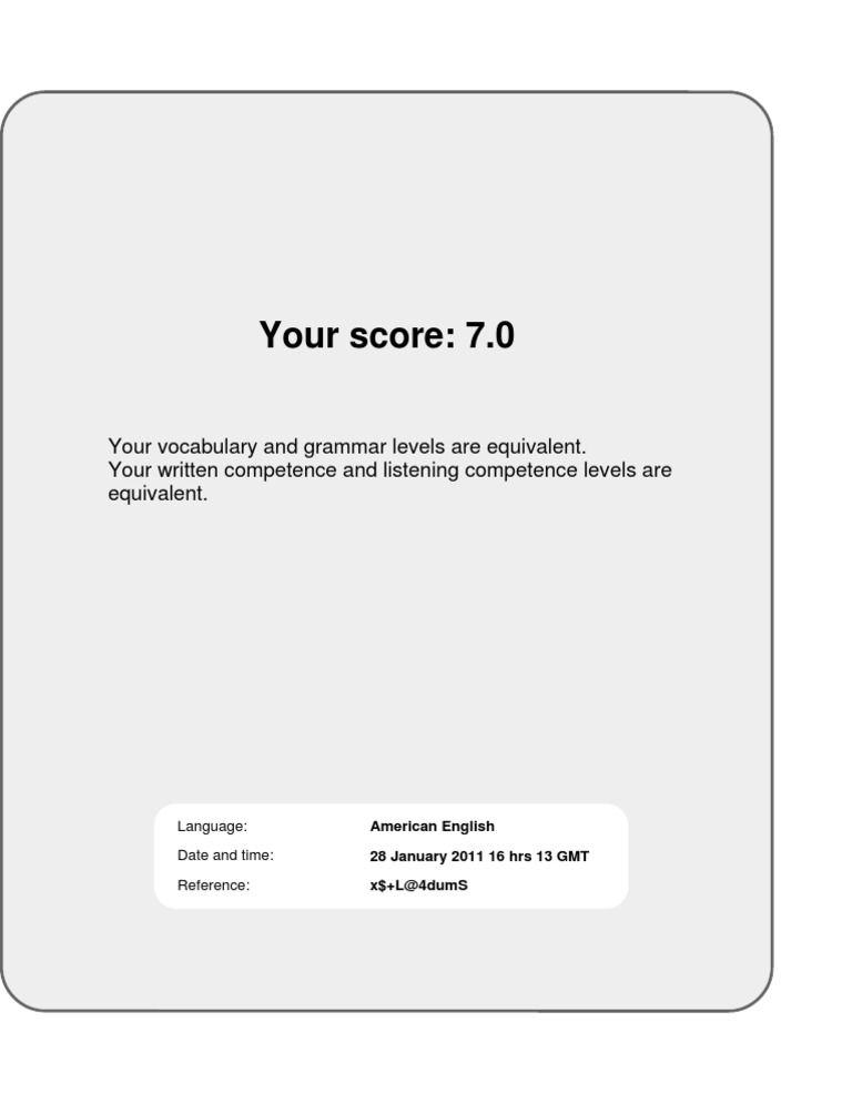 Flash PDF Score Report | PDF