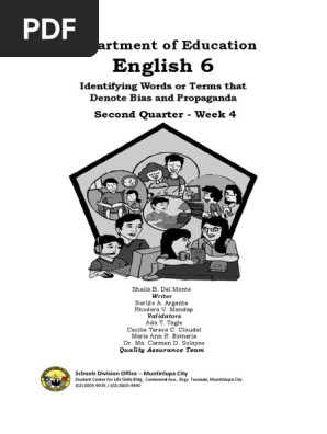 Final English Grade 6 Week 4 Second Quarter Adverb Propaganda