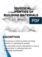 Acoustical Properties of Building Materials