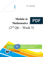 Module in Mathematics 2: (2 QTR - Week 5)