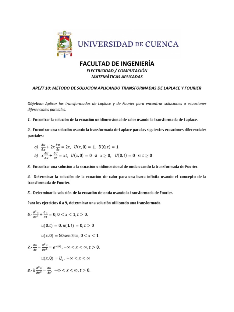Solución de EDP Por Transformadas | PDF | Ciencia y matemáticas ...