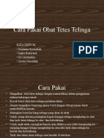 Cara Pakai Obat Tetes Telinga