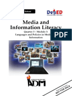 Quarter 3 - Module 3: Languages and Policies in Media and Information