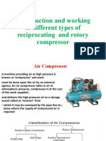 Construction and Working of Different Types of Reciprocating and Rotory Compressor