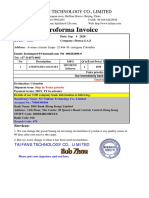 Proforma Invoice Proforma Invoice: Taifans Technology Co., Limited