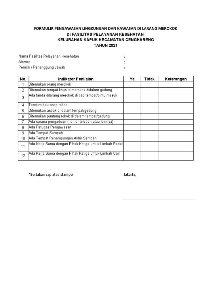 Form KDM Dan Limbah Medis | PDF | Pengembangan Diri
