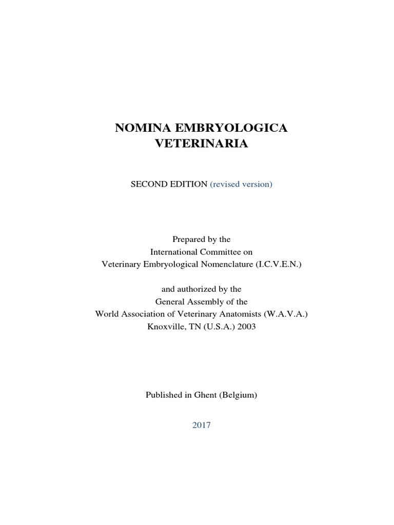 NEV, Revised Second Edition, Final Version | PDF | Zoology | Anatomy