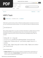 Hadoop Dev - HDFS Trash - Hadoop Dev