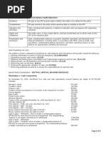 Audit Objectives: Audipra Substantive Test of CASH