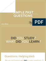 Simple Past Questions: Katie Mitchell