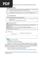 SHS Applied Eco Module - 19 and 20