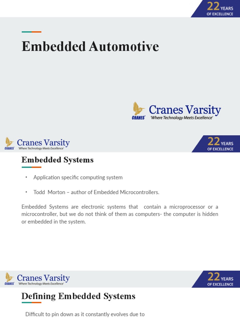 Embedded Systems in Automotive Industry | PDF | Embedded System ...