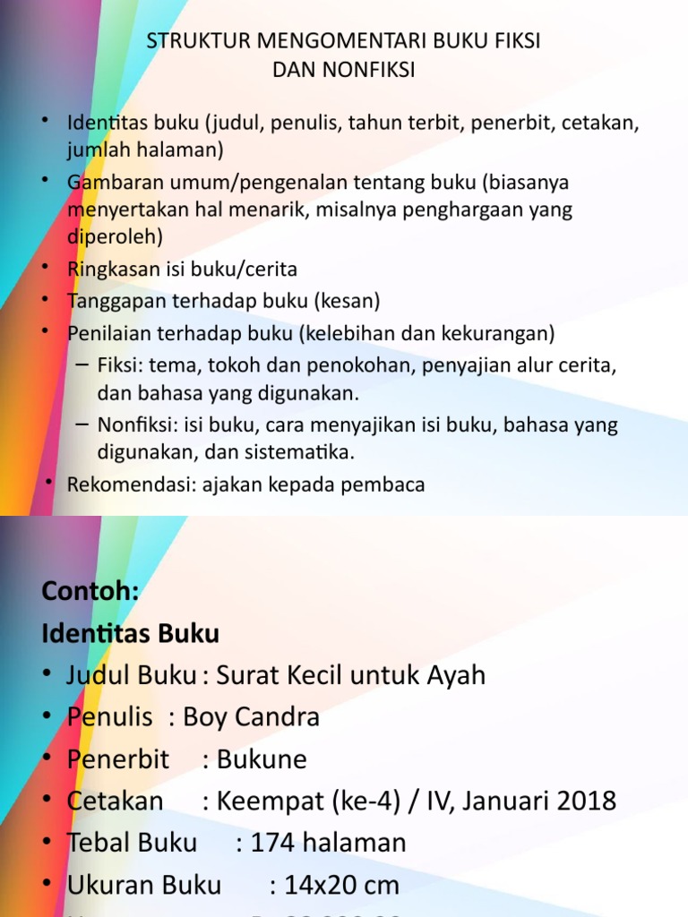Struktur Mengomentari Buku Fiksi