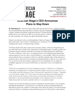 Press Release American Stages CEO Announces Plans To Step Down