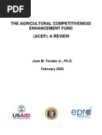 The Agricultural Competitiveness Enhancement Fund (Acef) A Review