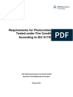 IEC 61730 Fire Testing Requirements for PV Modules