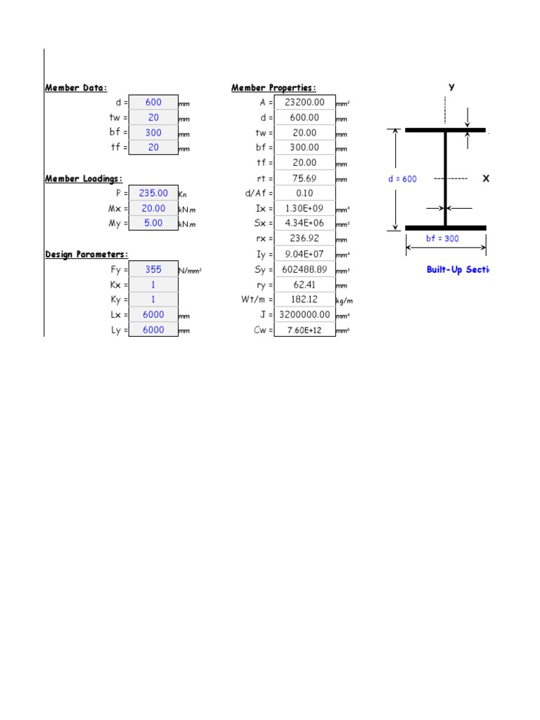Structural Member Design Parameters | PDF | Bending | Buckling