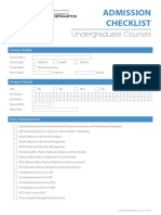 Application Forms Undergraduate