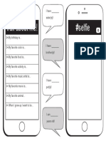 Iphone Selfie Info Sheet