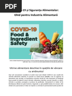 COVID-19 și Siguranța Alimentelor - Vitrine alimentare deschise în spațiile de vânzare cu amănuntul 